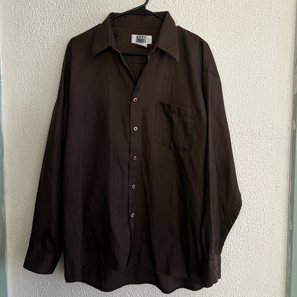 Vintage City Streets Brand Brown Button Up Shirt Vintage City Streets Brand Brown Button Up Shirt